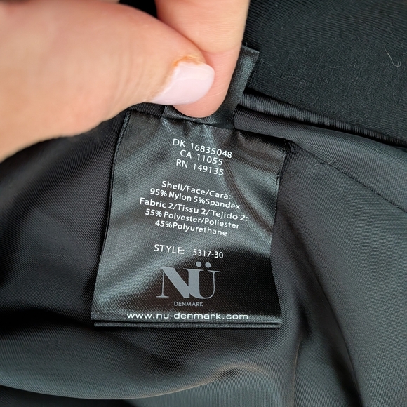 Nü Denmark Black Hooded Jacket – Mixed Material, Size Small - Picture 8 of 8